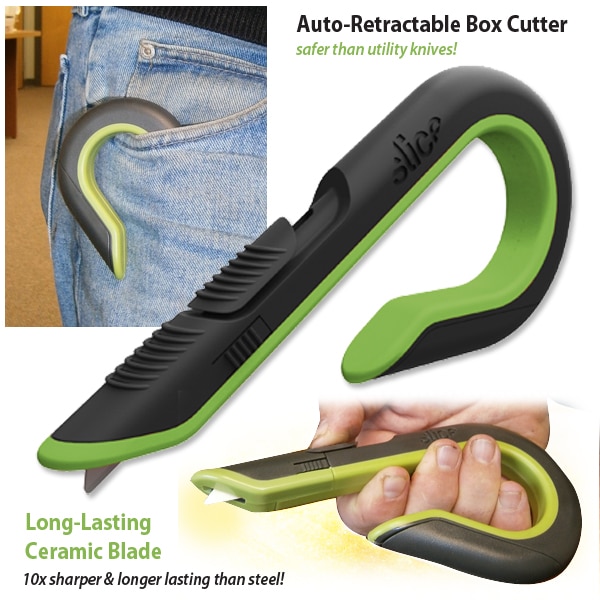 Slice Box Cutter, Auto-Retractable